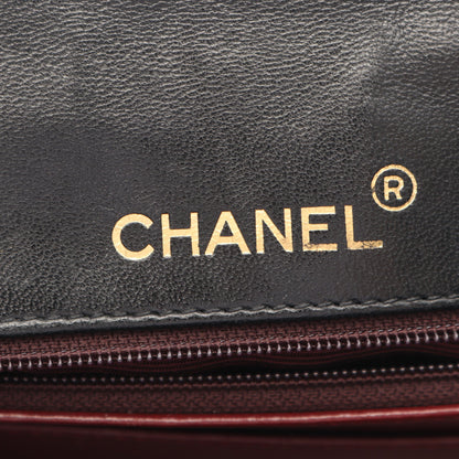 マトラッセ ラウンドフラップ チェーンショルダーバッグ ラムスキン ブラック ゴールド金具 シャネル バッグ CHANEL