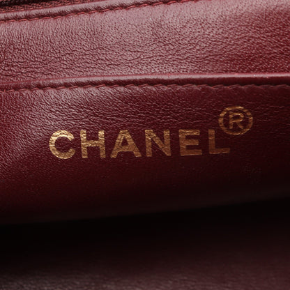 マトラッセ ダイアナフラップ チェーンショルダーバッグ ラムスキン ブラック ゴールド金具 シャネル バッグ CHANEL