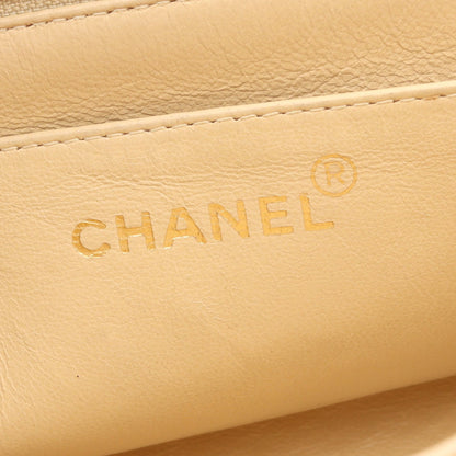 マトラッセ ダイアナフラップ チェーンショルダーバッグ ラムスキン ベージュ ゴールド金具 シャネル バッグ CHANEL