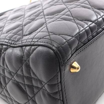 レディディオール ラージ カナージュ 2WAY ハンドバッグ レザー ブラック クリスチャンディオール バッグ Christian Dior