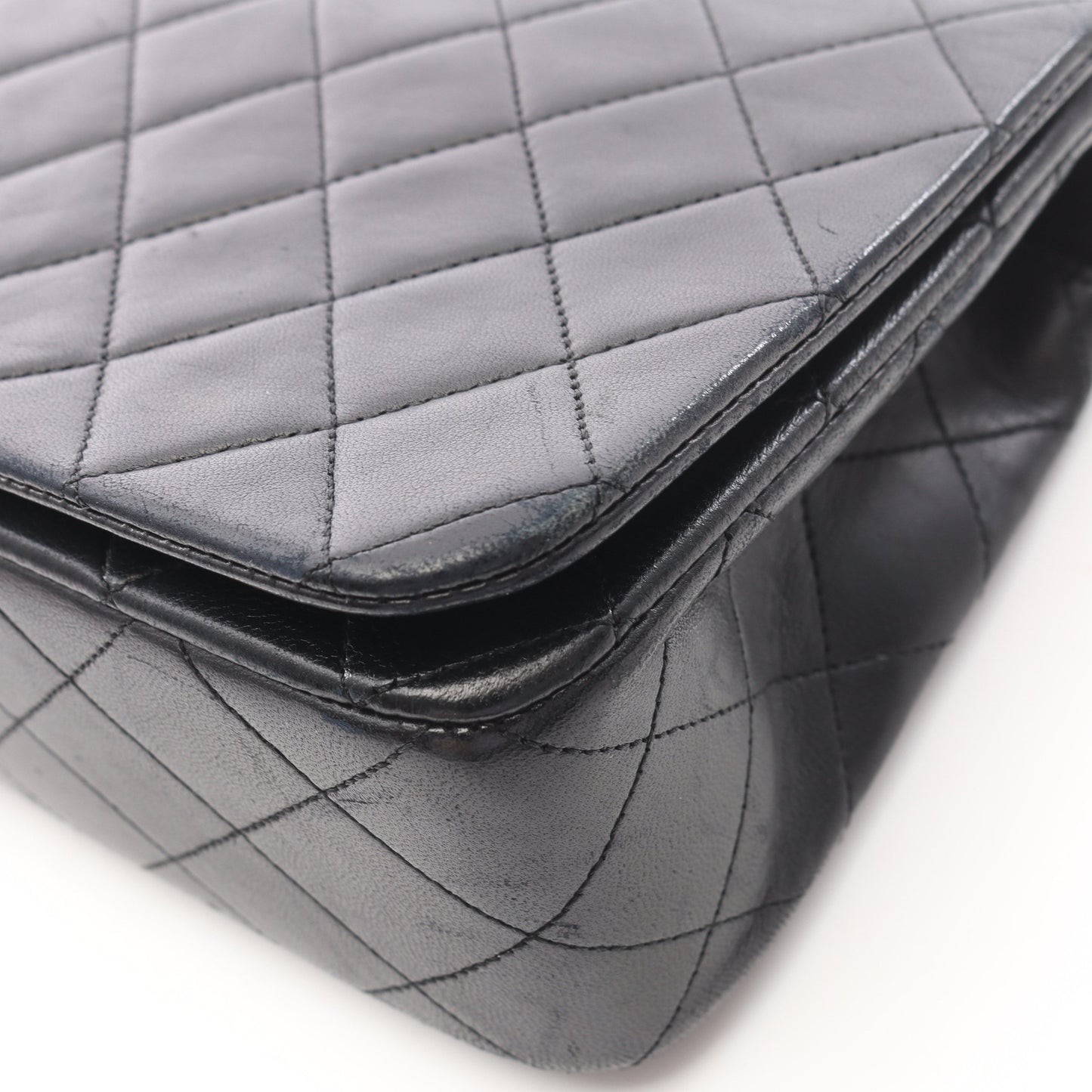 フルフラップ マトラッセ チェーンショルダーバッグ ラムスキン ブラック ゴールド金具 シャネル バッグ CHANEL