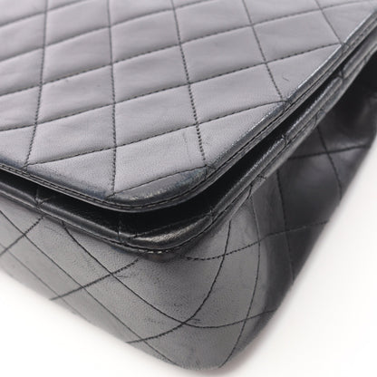 フルフラップ マトラッセ チェーンショルダーバッグ ラムスキン ブラック ゴールド金具 シャネル バッグ CHANEL