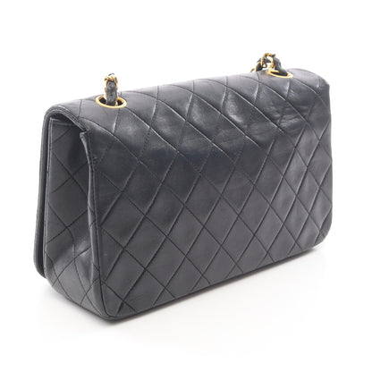 フルフラップ マトラッセ チェーンショルダーバッグ ラムスキン ブラック ゴールド金具 シャネル バッグ CHANEL