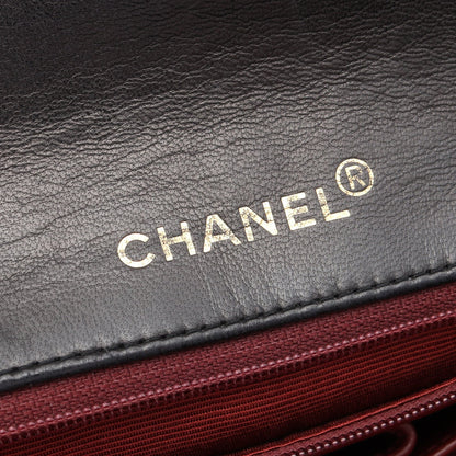 フルフラップ マトラッセ チェーンショルダーバッグ ラムスキン ブラック ゴールド金具 シャネル バッグ CHANEL
