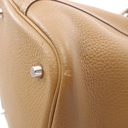 ピコタンロックMM クラフト ハンドバッグ トリヨンクレマンス ライトブラウン シルバー金具 □Q刻印 エルメス バッグ HERMES