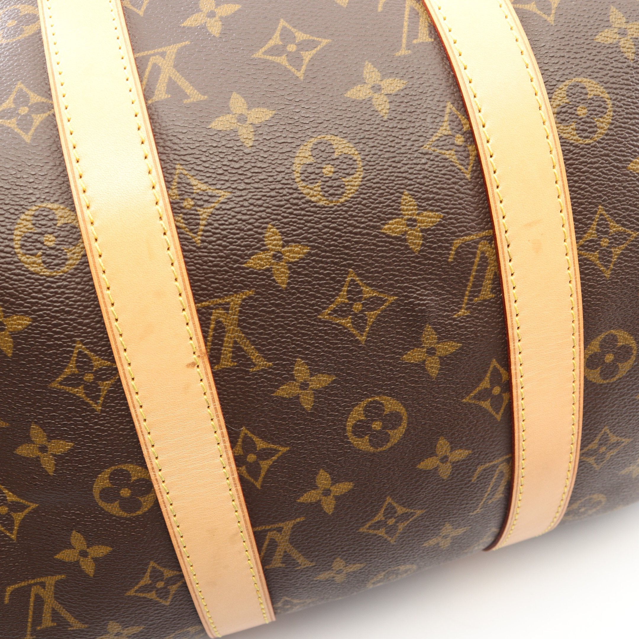 ルイヴィトン LOUIS VUITTON ボストンバッグ モノグラム キーポル45 ブラウン キーポル45 モノグラム ボストンバッグ PVC レザー ブラウン ルイ