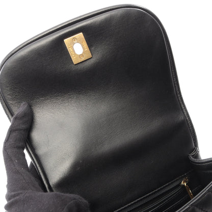 シェブロン Vステッチ 2WAY チェーンショルダーバッグ ラムスキン ブラック ゴールド金具 シャネル バッグ CHANEL