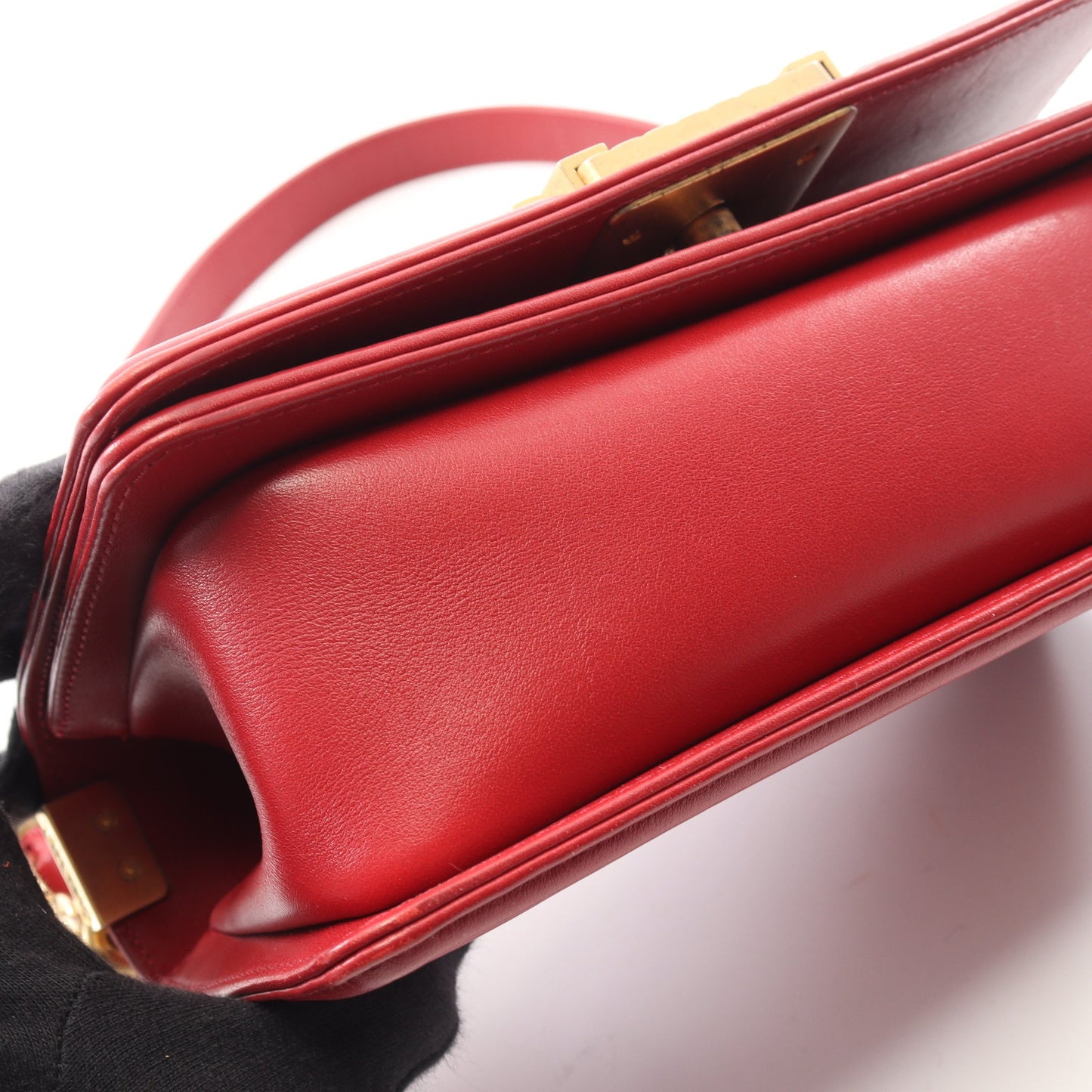 ボーイシャネル スモール ハンドストラップ付き 2WAY チェーンショルダーバッグ ラムスキン レッド ゴールド金具 シャネル バッグ CHANEL