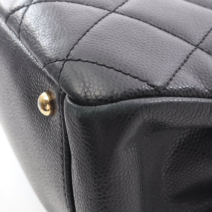 マトラッセ チェーンショルダーバッグ チェーントートバッグ キャビアスキン ブラック ゴールド金具 シャネル バッグ CHANEL