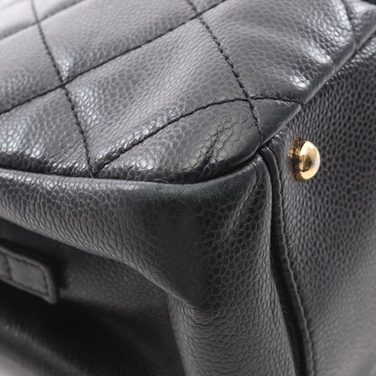 マトラッセ チェーンショルダーバッグ チェーントートバッグ キャビアスキン ブラック ゴールド金具 シャネル バッグ CHANEL