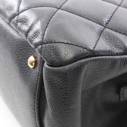 マトラッセ チェーンショルダーバッグ チェーントートバッグ キャビアスキン ブラック ゴールド金具 シャネル バッグ CHANEL