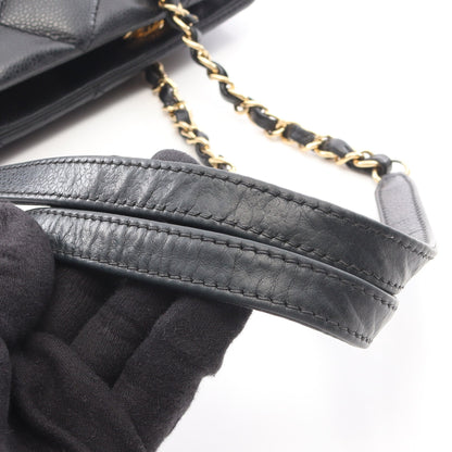 マトラッセ チェーンショルダーバッグ チェーントートバッグ キャビアスキン ブラック ゴールド金具 シャネル バッグ CHANEL