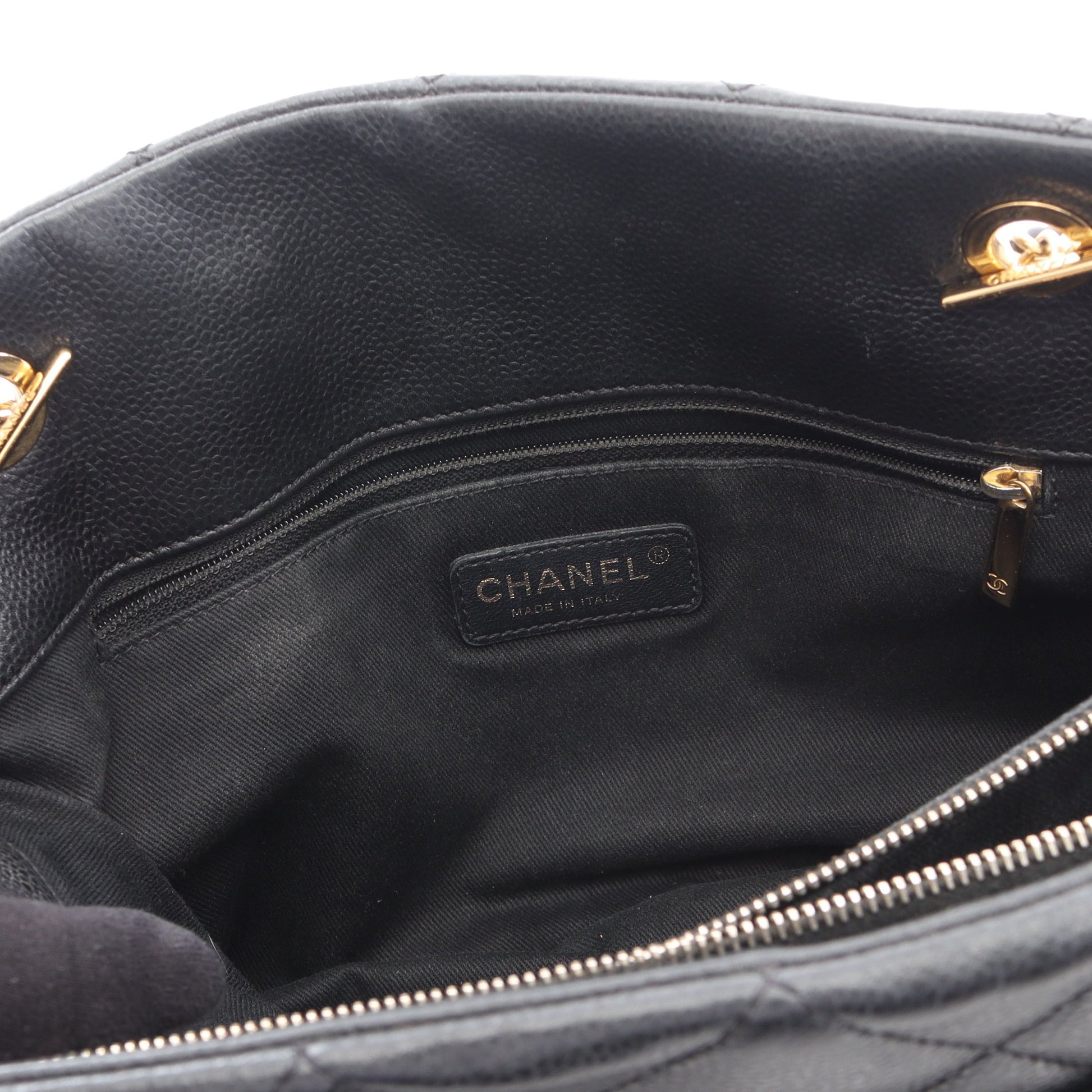 マトラッセ チェーンショルダーバッグ チェーントートバッグ キャビアスキン ブラック ゴールド金具 シャネル バッグ CHANEL