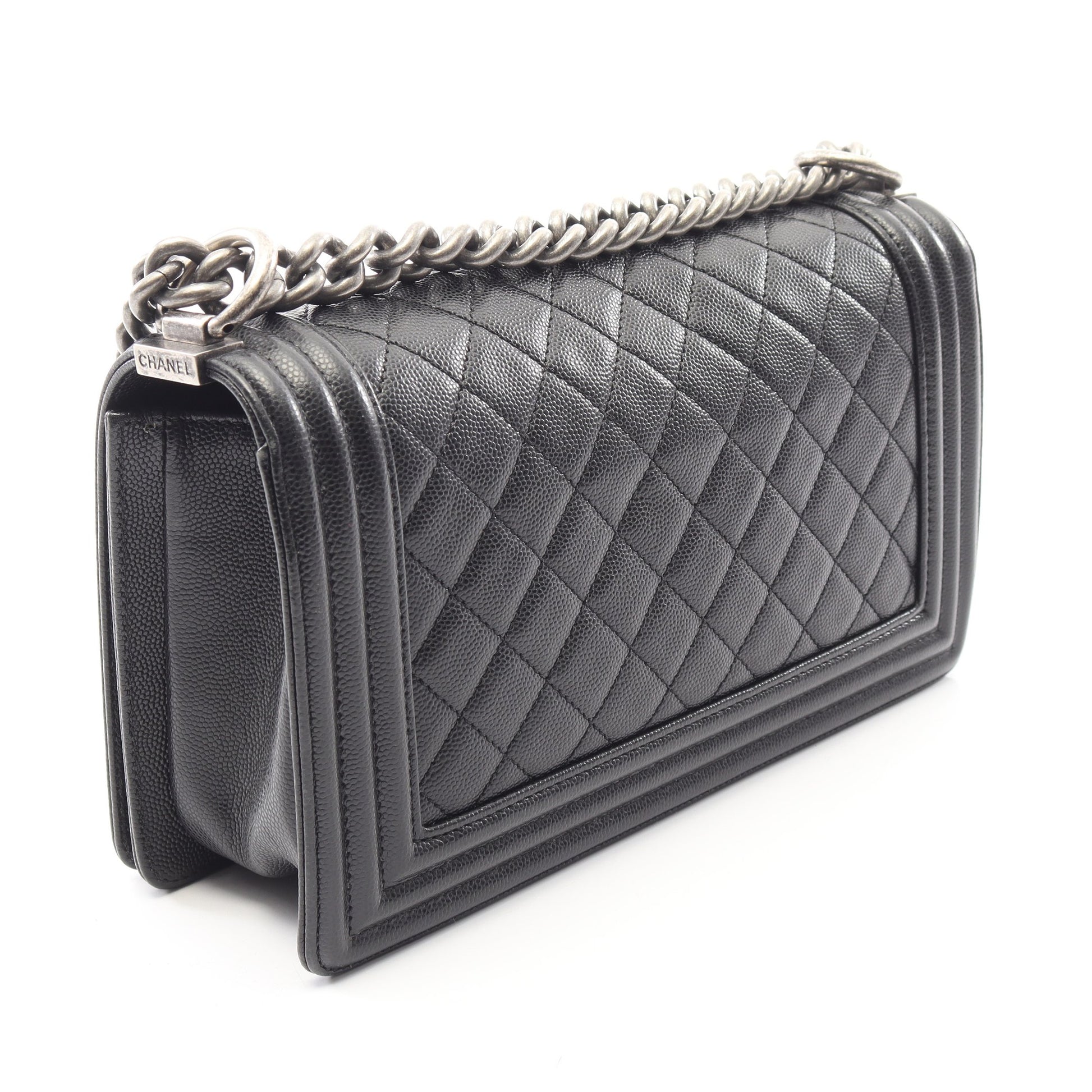 ボーイシャネル チェーンショルダーバッグ キャビアスキン ブラック ゴールド金具 シャネル バッグ CHANEL
