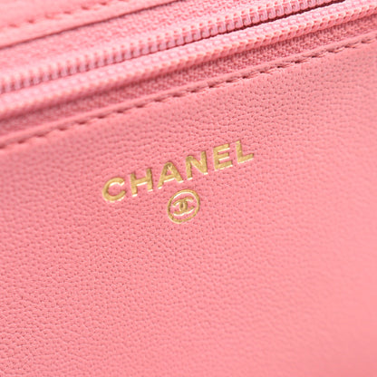 マドモアゼル チェーンウォレット ソフトキャビアスキン ピンク ゴールド金具 シャネル バッグ CHANEL