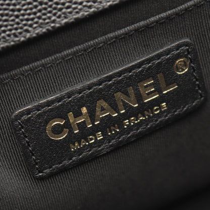 ボーイシャネル チェーンショルダーバッグ キャビアスキン ブラック ゴールド金具 シャネル バッグ CHANEL
