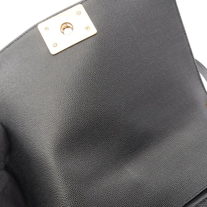 ボーイシャネル チェーンショルダーバッグ キャビアスキン ブラック ゴールド金具 シャネル バッグ CHANEL