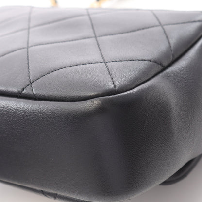 マトラッセ ループハンドル 2WAY チェーンショルダーバッグ ラムスキン ブラック ゴールド金具 シャネル バッグ CHANEL