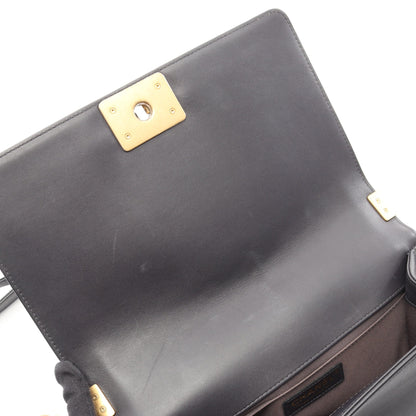 ボーイシャネル チェーンショルダーバッグ ラムスキン グレー ゴールド金具 シャネル バッグ CHANEL