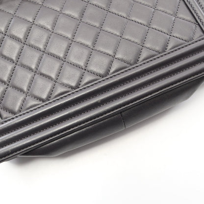 ボーイシャネル チェーンショルダーバッグ ラムスキン グレー ゴールド金具 シャネル バッグ CHANEL