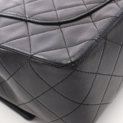 マトラッセ27 シングルフラップ Wチェーンショルダーバッグ ラムスキン ブラック ゴールド金具 シャネル バッグ CHANEL