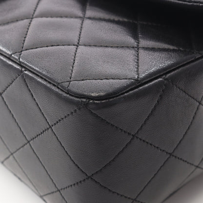 マトラッセ27 シングルフラップ Wチェーンショルダーバッグ ラムスキン ブラック ゴールド金具 シャネル バッグ CHANEL