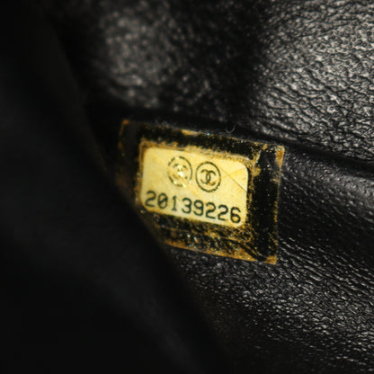 マトラッセ Wチェーンショルダーバッグ ツイード コットン ネイビー ブラック シルバー金具 シャネル バッグ CHANEL
