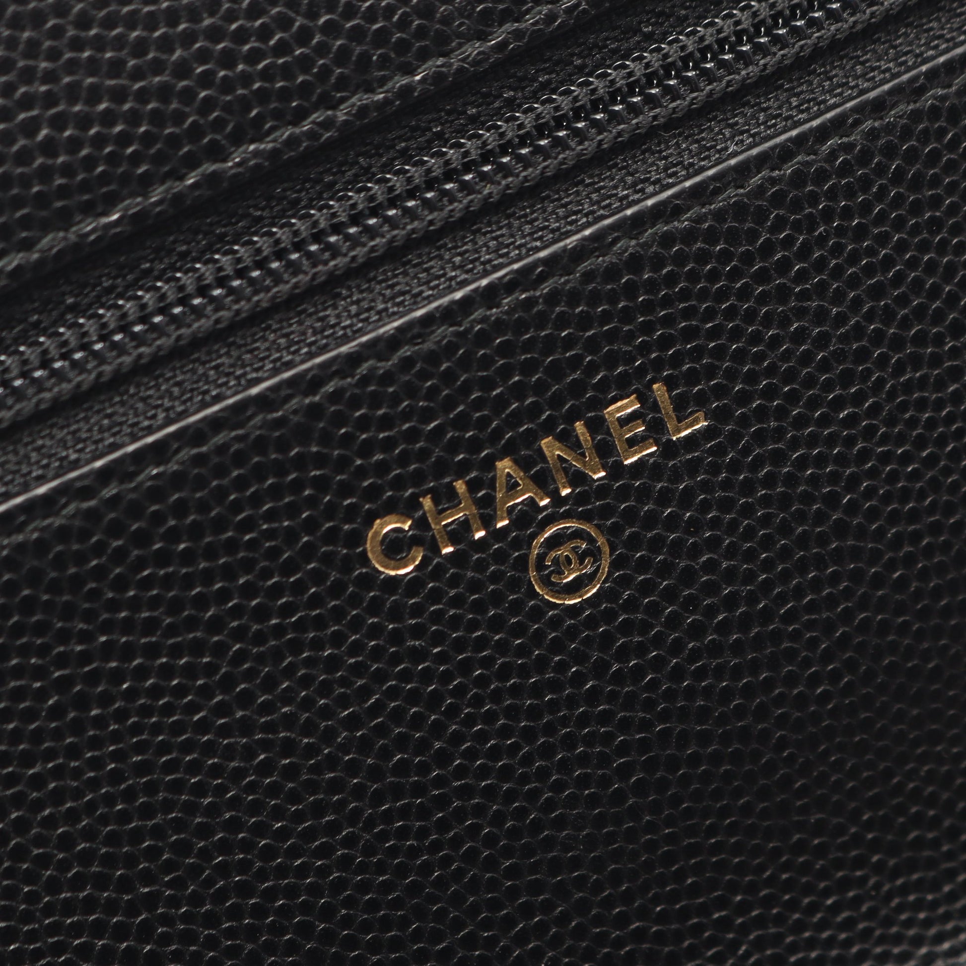 マトラッセ ココロック チェーンウォレット キャビアスキン ブラック ゴールド金具 シャネル バッグ CHANEL