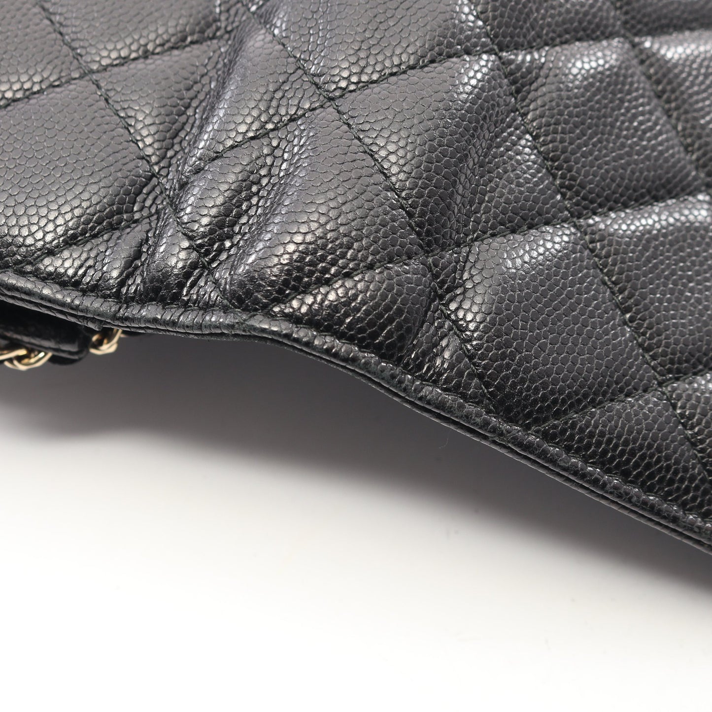 マトラッセ ココロック チェーンウォレット キャビアスキン ブラック ゴールド金具 シャネル バッグ CHANEL