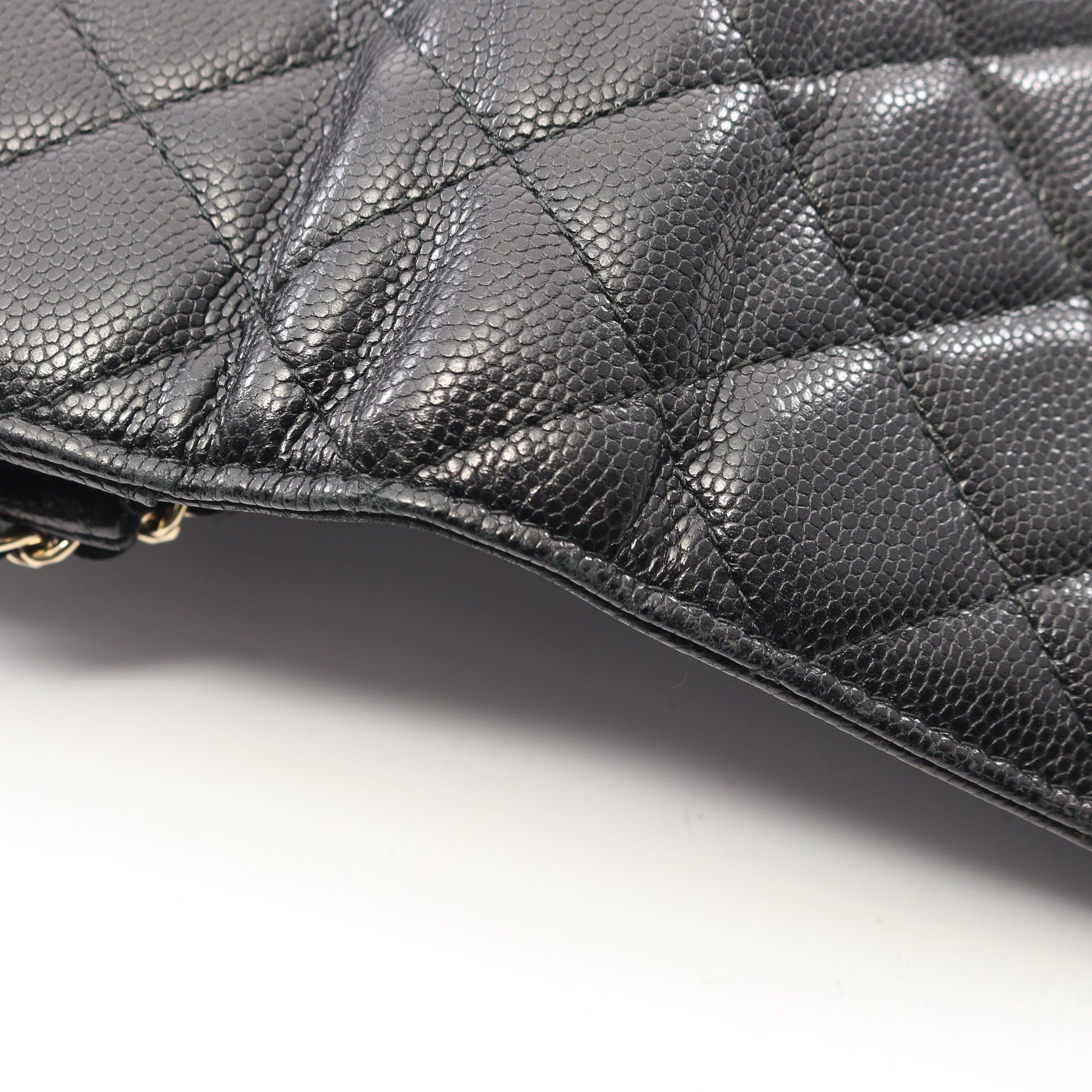 マトラッセ ココロック チェーンウォレット キャビアスキン ブラック ゴールド金具 シャネル バッグ CHANEL