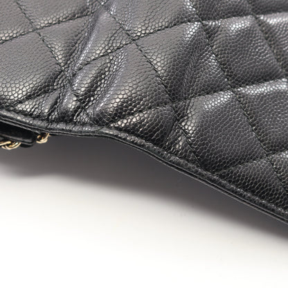 マトラッセ ココロック チェーンウォレット キャビアスキン ブラック ゴールド金具 シャネル バッグ CHANEL