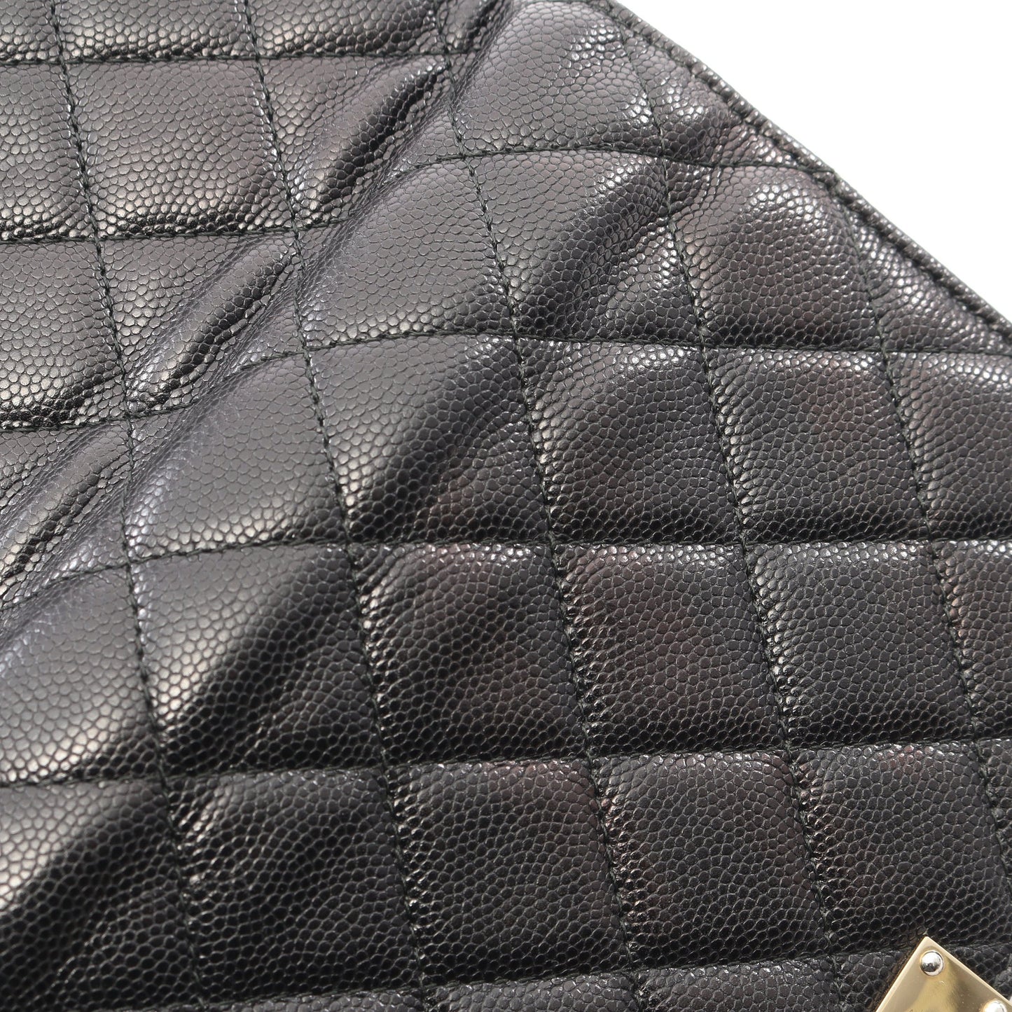 マトラッセ ココロック チェーンウォレット キャビアスキン ブラック ゴールド金具 シャネル バッグ CHANEL