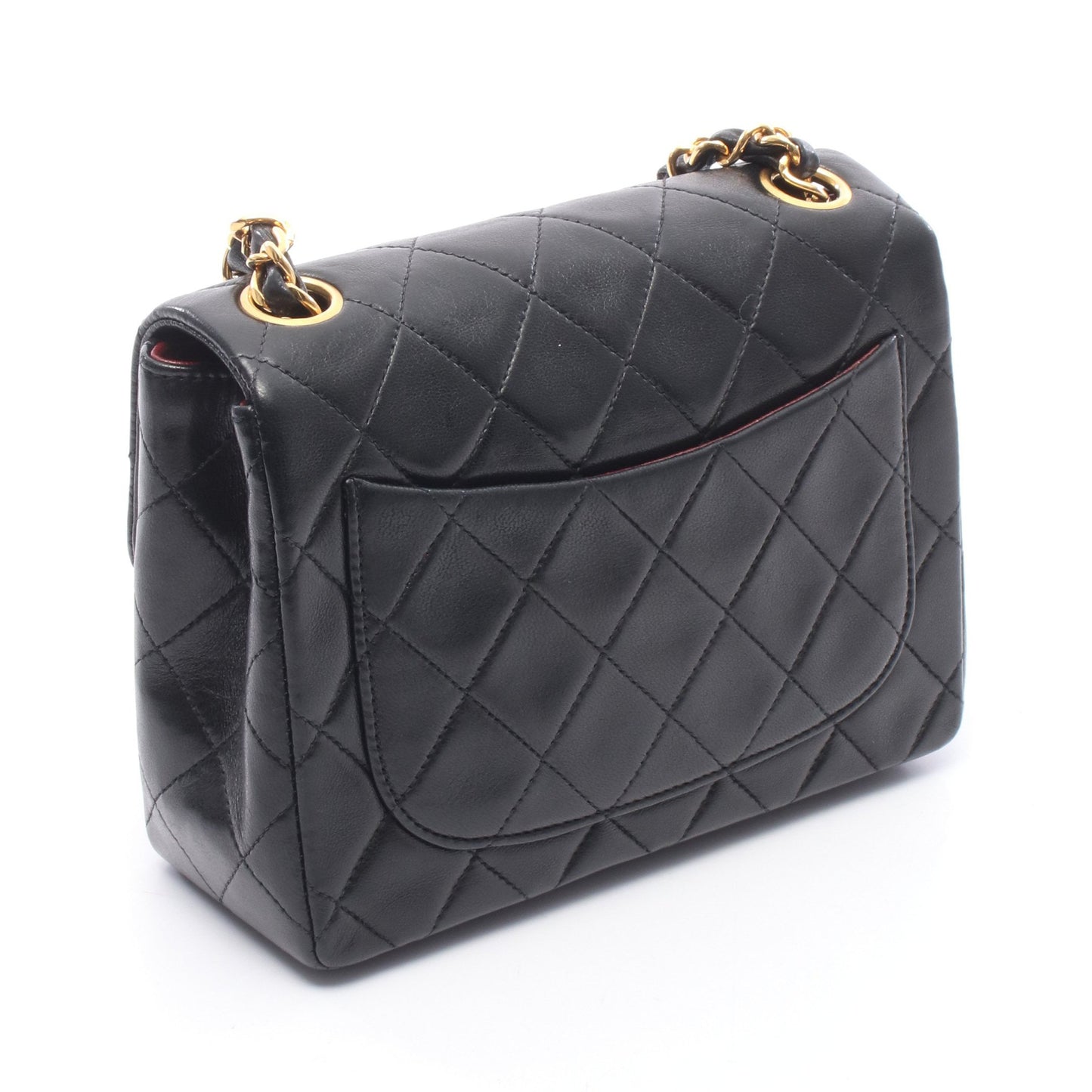 ミニマトラッセ チェーンショルダーバッグ ラムスキン ブラック ゴールド金具 シャネル バッグ CHANEL
