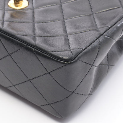 ミニマトラッセ チェーンショルダーバッグ ラムスキン ブラック ゴールド金具 シャネル バッグ CHANEL