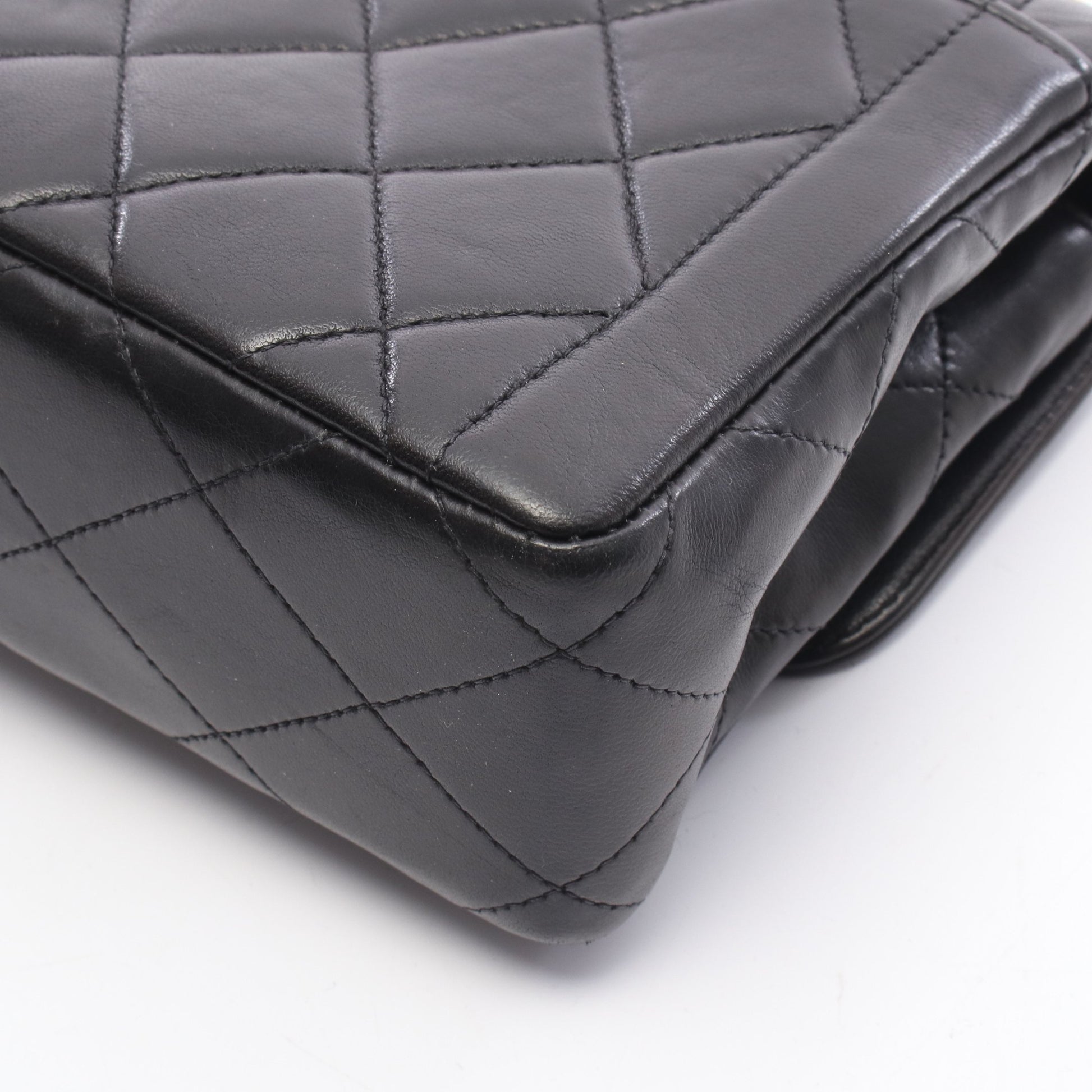 マトラッセ ミニ チェーンハンドバッグ ラムスキン ブラック ゴールド金具 シャネル バッグ CHANEL