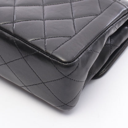 マトラッセ ミニ チェーンハンドバッグ ラムスキン ブラック ゴールド金具 シャネル バッグ CHANEL