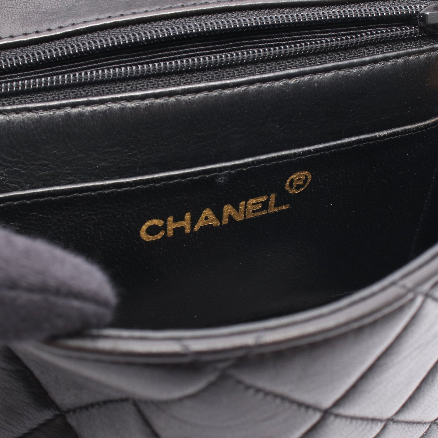 マトラッセ ミニ チェーンハンドバッグ ラムスキン ブラック ゴールド金具 シャネル バッグ CHANEL