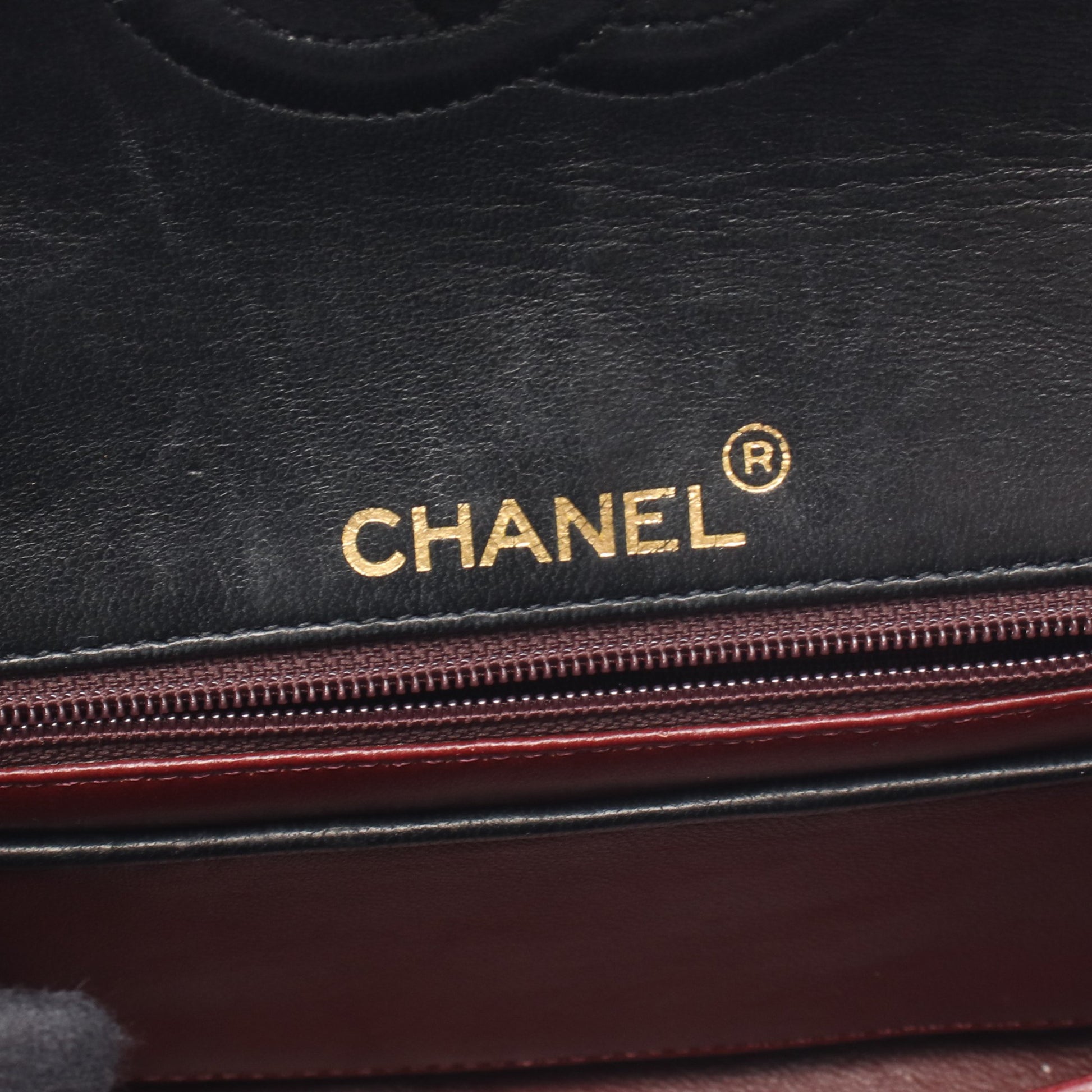 ミニマトラッセ チェーンショルダーバッグ ラムスキン ブラック レッド ゴールド金具 シャネル バッグ CHANEL