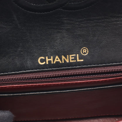 ミニマトラッセ チェーンショルダーバッグ ラムスキン ブラック レッド ゴールド金具 シャネル バッグ CHANEL