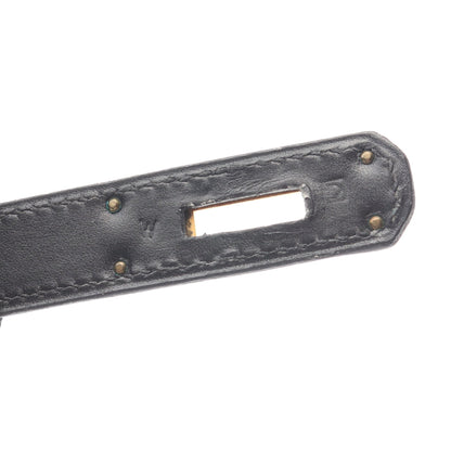 ケリー32 2WAY ハンドバッグ ボックスカーフ ブラック ゴールド金具 □D刻印 エルメス バッグ HERMES