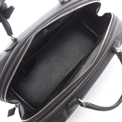 サック アンヴィ36 ブラック ハンドバッグ フィヨルド ブラック シルバー金具 □J刻印 エルメス バッグ HERMES