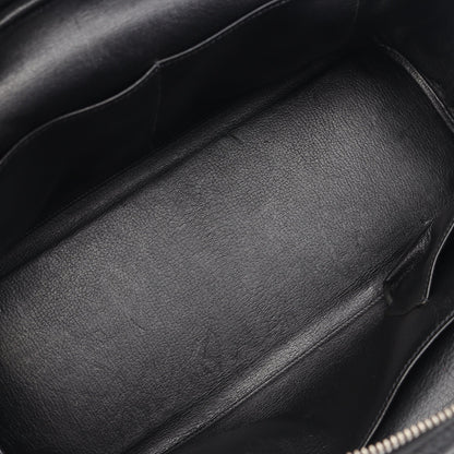 サック アンヴィ36 ブラック ハンドバッグ フィヨルド ブラック シルバー金具 □J刻印 エルメス バッグ HERMES