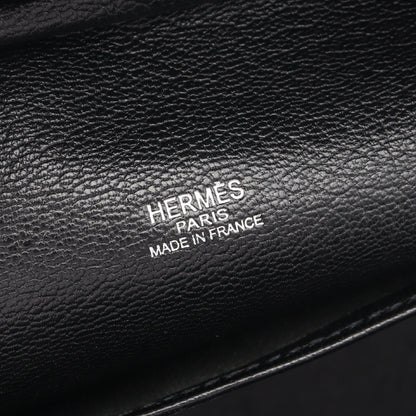 サック アンヴィ36 ブラック ハンドバッグ フィヨルド ブラック シルバー金具 □J刻印 エルメス バッグ HERMES