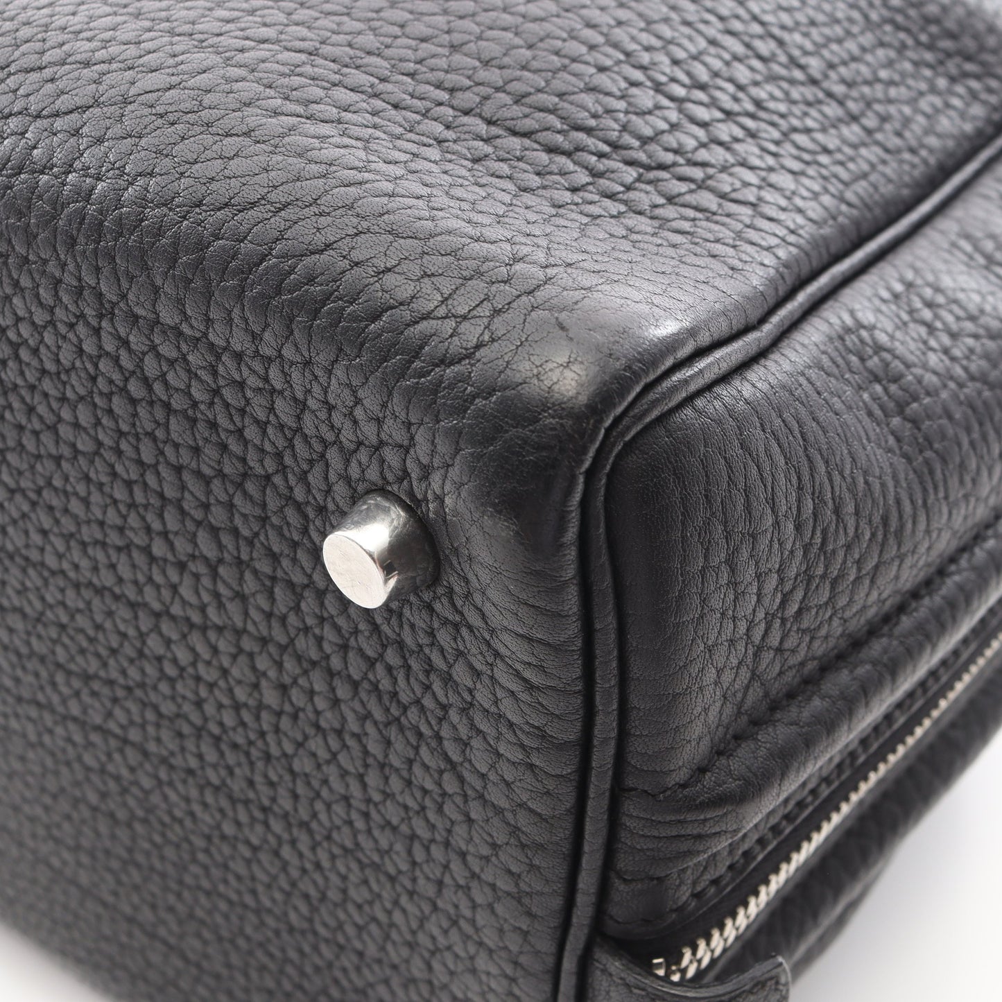 サック アンヴィ36 ブラック ハンドバッグ フィヨルド ブラック シルバー金具 □J刻印 エルメス バッグ HERMES