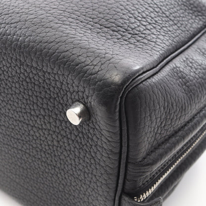 サック アンヴィ36 ブラック ハンドバッグ フィヨルド ブラック シルバー金具 □J刻印 エルメス バッグ HERMES