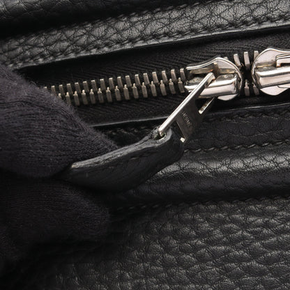 サック アンヴィ36 ブラック ハンドバッグ フィヨルド ブラック シルバー金具 □J刻印 エルメス バッグ HERMES