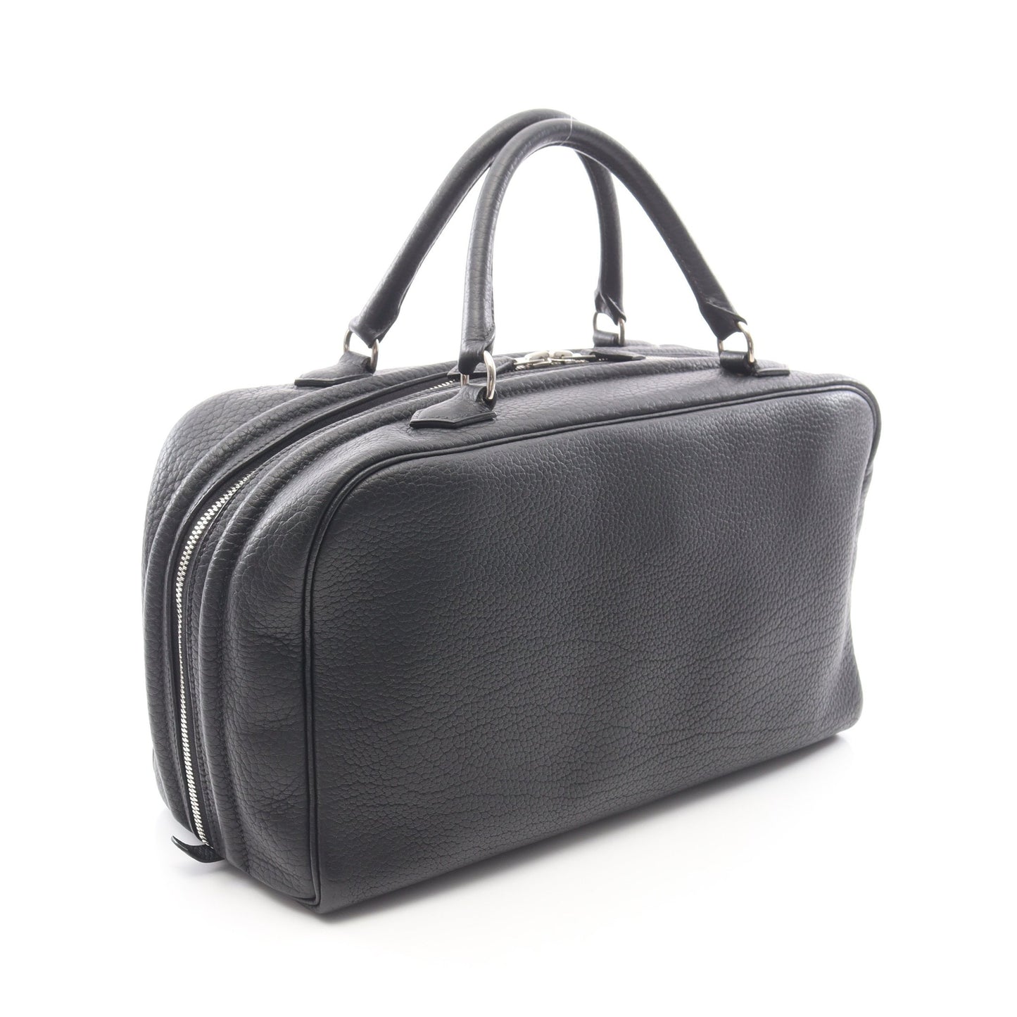 サック アンヴィ36 ブラック ハンドバッグ フィヨルド ブラック シルバー金具 □J刻印 エルメス バッグ HERMES