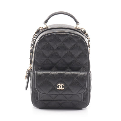 マトラッセ ミニリュック キャビアスキン ブラック ゴールド金具 シャネル バッグ CHANEL