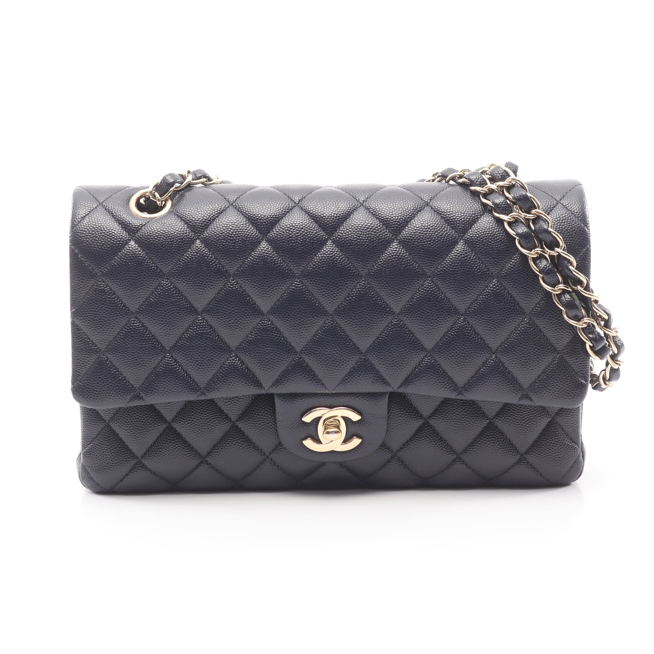 シャネル AS1977 ショルダーバッグ ネイビー  CHANEL マトラッセ キャビアスキン CHANEL シャネル マトラッセ ショルダーバッグ キャビアスキン