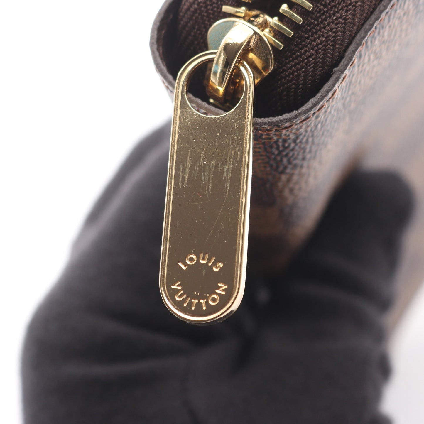 ジッピーウォレット ダミエエベヌ ラウンドファスナー長財布 PVC ブラウン ルイヴィトン 財布・小物 LOUIS VUITTON